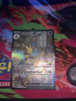 Pokemon Alakazam EX TCG Card 201/165 Scarlet & Violet 151 Sir NM+ Condition - Image 2