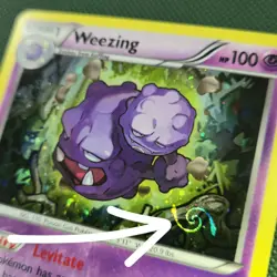HD WHOLE SWIRL 🌀💫 Weezing XY163 Cosmos Holo Promo 2016 Nintendo Pokemon Card - Image 1