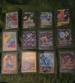 12 Pokemon Card Bundle V Blackstar Promo Gold Full Art Alt Art Rainbow Lucario - Image 1