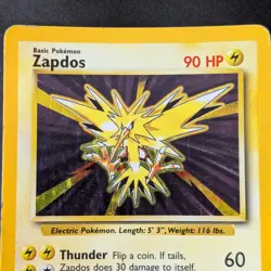 Pokemon Tcg Zapdos 16/102 Base Set Holo Rare vintage - Image 2