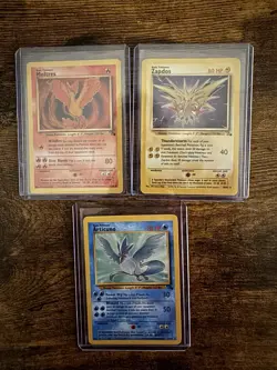 Pokemon TCG Moltres 27/62, Zapdos 30/62 & Articuno 24/62 Base Set - Image 1