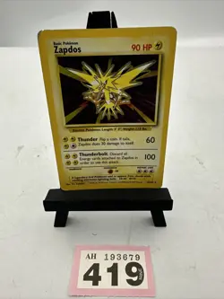 Pokemon TCG Zapdos Holo Rare Card Base Set 16/102 WOTC Heavy Played - Image 2