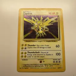 Pokemon TCG Zapdos Holo Base Set 16/102, 1999 WOTC, Near Mint Condition - Image 1