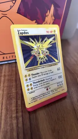Zapdos Holo Rare 16/102 Holo Base Set 1999 Vintage Card Pokemon TCG - Image 2