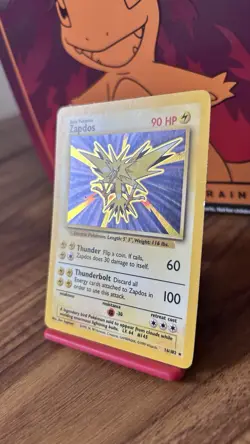 Zapdos Holo Rare 16/102 Holo Base Set 1999 Vintage Card Pokemon TCG - Image 3