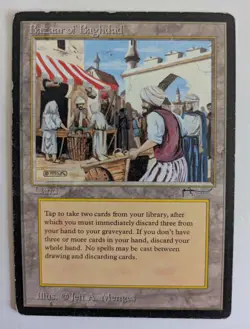 Bazaar of Baghdad Arabian Nights Magic The Gathering Land Card - Image 1