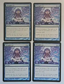 4x Mtg 🔥🔥 Thoughtcast 🔥🔥 Mirrodin Regular MT/NM Magic The Gathering - Image 1