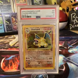 Pokemon Charizard Base Set 2 Holo Rare 120 HP 004/130 PSA 3 with swirl - Image 2