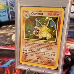 Pokemon Charizard Base Set 2 Holo Rare 120 HP 004/130 PSA 3 with swirl - Image 3