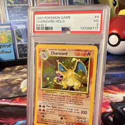 Pokemon Charizard Base Set 2 Holo Rare 120 HP 004/130 PSA 3 with swirl - Image 4