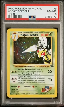 Pokemon - PSA 8 - 2000 Pokemon Gym Challenge Koga's Beedrill #9 - Image 1