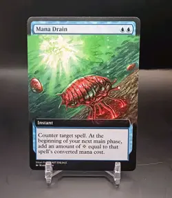 Custom Game Card-Mana Drain-Borderless-LP Condition - Image 1