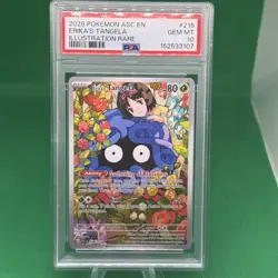 2026 POKEMON ASC EN-ASCENDED HEROES ILLUSTRATION RARE ERIKA'S TANGELA PSA 10 - Image 1