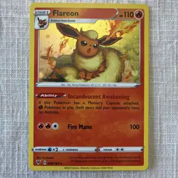 Pokemon TCG Flareon 26/185 Cosmos Holo Promo SWSH: Vivid Voltage NM - Image 1