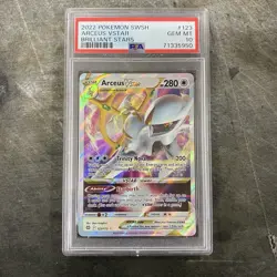 2022 Pokemon Brilliant Stars SWSH Arceus VStar PSA Gem Mint 10 #123 English - Image 1