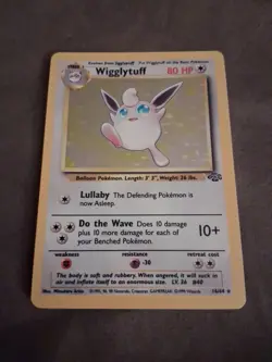 Pokemon TCG Wigglytuff Holo Rare Card 16/64 Jungle Unlimited Near Mint Vintage - Image 1