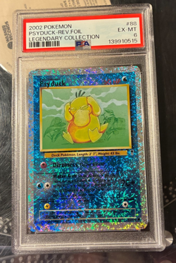 2002 Pokemon Psyduck Reverse Holo Legendary Collection PSA 6-Ex/Mint 88/110 - Image 1