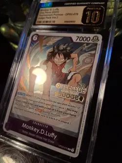 ✨2023 One Piece Tournament Promo Monkey D. Luffy JUDGE ✨ CGC PRISTINE / PSA 10 - Image 5