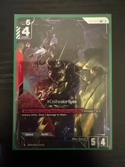 Kshatriya Alternate Art Foil - GD01-044 LR+ NM - Gundam TCG Card Game - Image 1