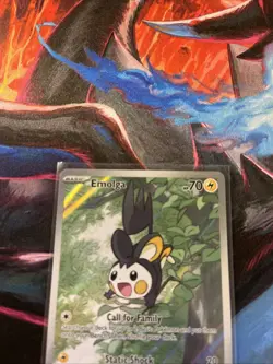 Emolga 112/086 SV Black Bolt Illustration Rare Near Mint English Pokemon Card - Image 2