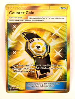 Counter Gain 230/214 Lost Thunder Secret Rare Gold NM Pokemon Card - Image 1