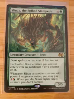 MTG Slinza, the Spiked Stampede (Anime) J25 Foundations M/NM Free UK P&P - Image 1