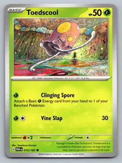 Pokemon TCG SV04: Paradox Rift Toedscool 015/182 - Image 1