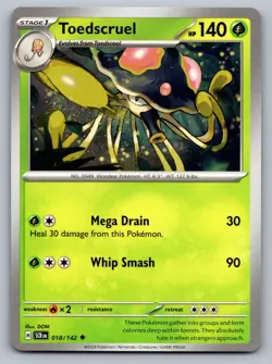 Pokemon TCG SV07: Stellar Crown Toedscruel 018/142 - Image 1