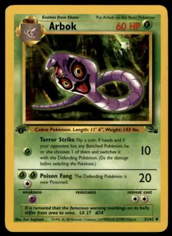 1999 Classic - Fossil Arbok Stage 1/Uncommon #31 - Image 1