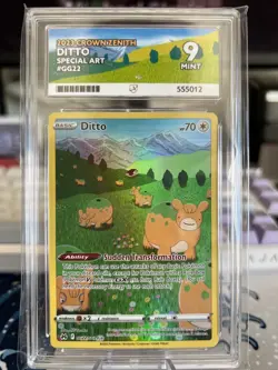 Pokemon TCG Ditto GG22/GG70 Special Art Crown Zenith 2023 ACE 9 - Image 1