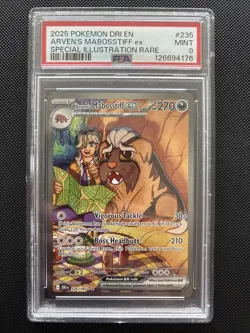 Arven's Mabosstiff ex 235/182 Sv10: Destined Rivals SIR PSA 9 MINT Pokemon TCG - Image 1