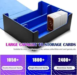 ⭐ Card Deck Storage Box 1800 Card Deck Holder Box Trading Storage Box Magnet New - Image 5