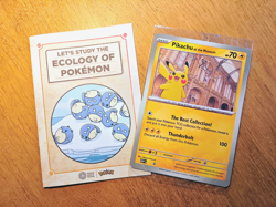 🌎🚚 Pokemon Pikachu at the Natural History Museum Sealed Jumbo Promo & Booklet - Image 1