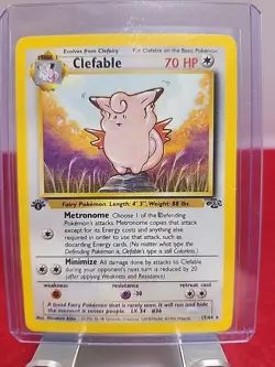 1st Edition Clefable 17/64, Jungle, Pokemon TCG, WOTC 1999, Non Holo Rare, NM/LP - Image 1