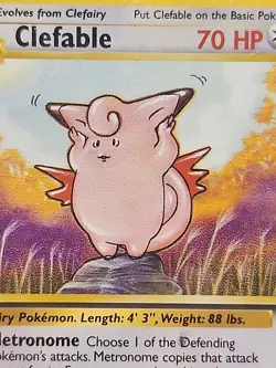 1st Edition Clefable 17/64, Jungle, Pokemon TCG, WOTC 1999, Non Holo Rare, NM/LP - Image 2