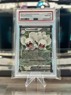 2023 POKEMON PAR EN 155/182 MAUSHOLD EX PSA 10 LOW POP PARADOX RIFT #155 - Image 1