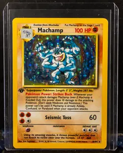 Machamp 1999 Pokemon Set 1st Edition #8/102 Holo - Image 1