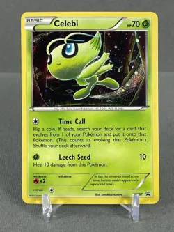 Celebi - XY187 - Cosmos Holo Promo - XY Black Star Promos - Mini Swirl - Image 1