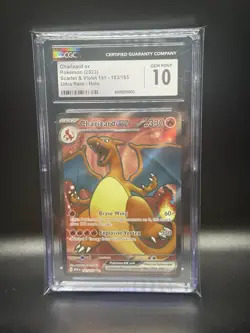 2023 Charizard Ex 183 Scarlet and Violet 151 MEW CGC GEM Mint 10 Holo Full Art - Image 1