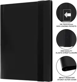 Card Binder - 4 Pocket Trading Card Collection Album Folder - 160 Side Loadin... - Image 3