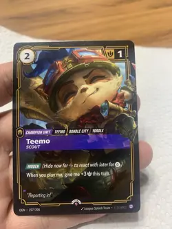 Riftbound Teemo Promo Card 197/298 League Of Legends TCG NM English New - Image 1