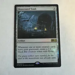 Desecrated Tomb Core Set 2019 Foil LP MTG Magic the Gathering - Image 1