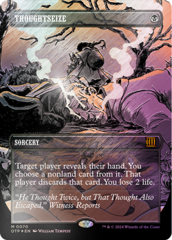 Thoughtseize (Textured Foil) [Outlaws of Thunder Junction: Breaking News] Foil N - Image 1