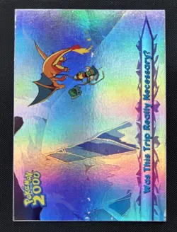 2000 Topps Pokemon The Movie 2000 Trip Really Necessary - Rainbow Foil #49 - LP - Image 1