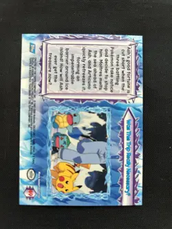 2000 Topps Pokemon The Movie 2000 Trip Really Necessary - Rainbow Foil #49 - LP - Image 2