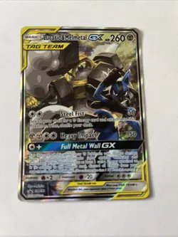 Pokemon Lucario & Melmetal GX TAG TEAM Promo SM192 Holo HP 260 Basic SM - Image 1
