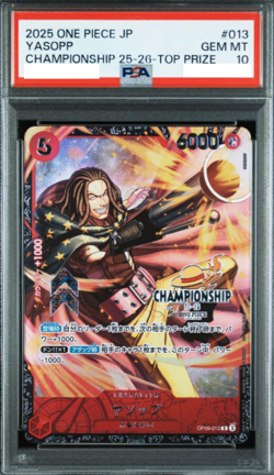 2025 ONE PIECE CARD CHAMPIONSHIP PROMO YASOPP OP09-013 PSA 10 - Image 1