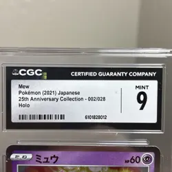 Mew 002/028 S8a 2021 25th Anniversary Collection Japanese Pokemon CGC 9 Mint TCG - Image 3