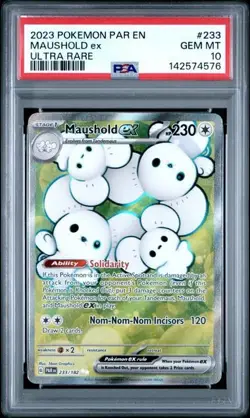 2023 POKEMON PAR EN-PARADOX RIFT ULTRA RARE - MAUSHOLD EX 233/182 - PSA 10 - Image 1