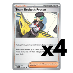 4x Team Rocket's Proton - 177/182 - SV10: Destined Rivals Pokemon Playset x4 - Image 1
